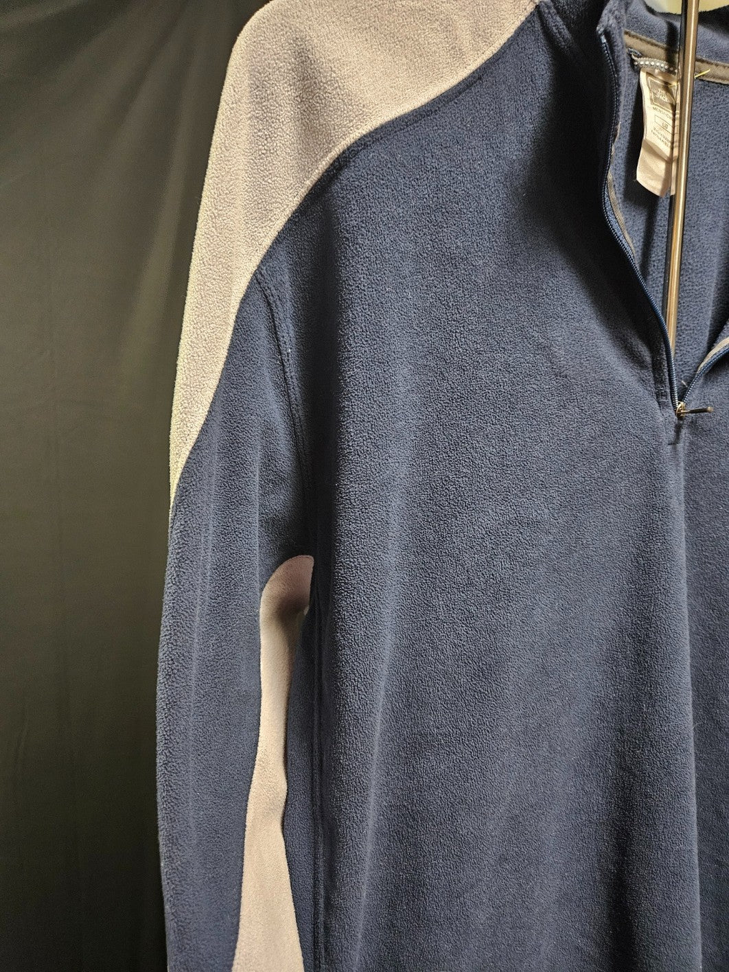 THE NORTH FACE MEN'S SIZE LARGE  1/4 ZIP PULLOVER GRAY/BLUE