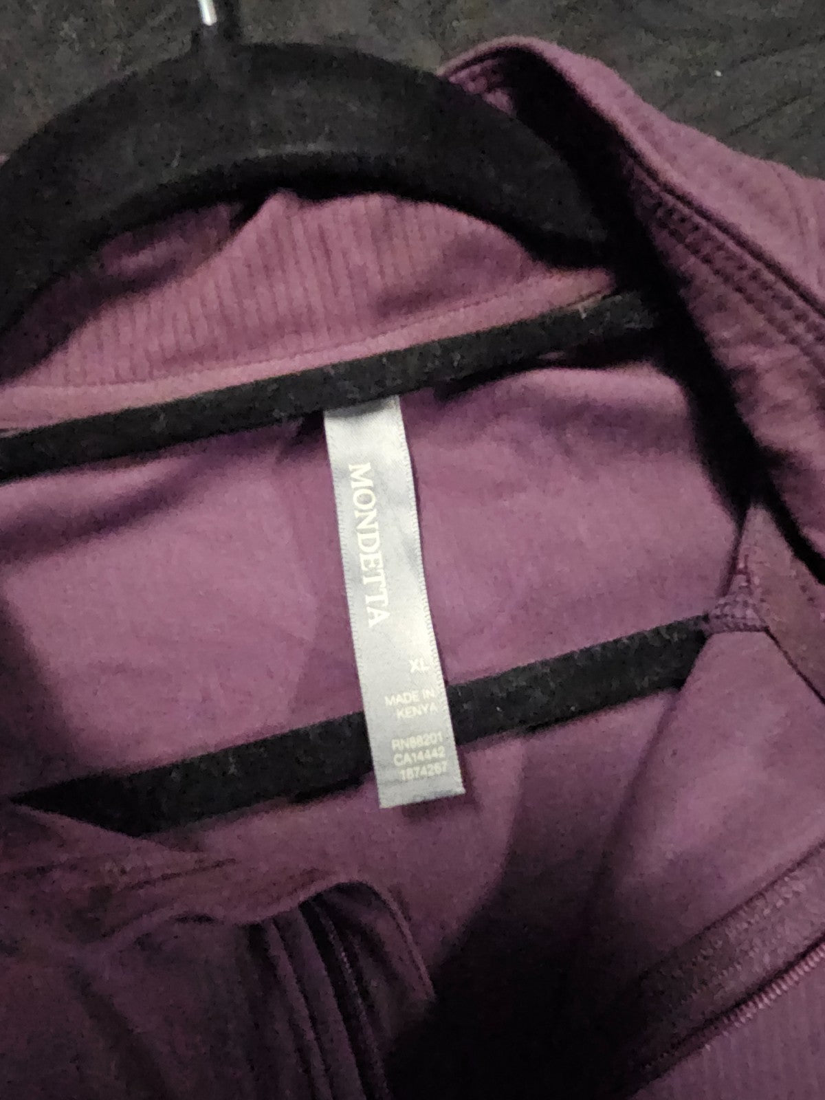 WOMEN'S XL MONDETTA QUARTER ZIP ATHLETIC SHIRT