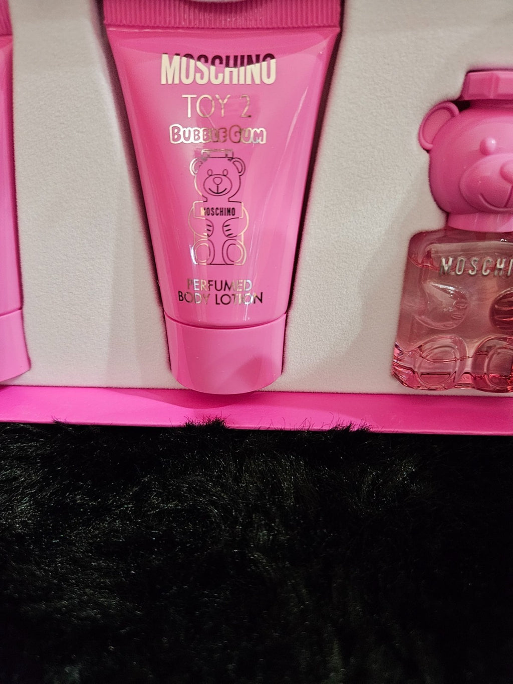 MOSCHINOTOY 2  SHOWER GEL, BODY LOTION, PERFUME SET BUBBLEGUM TRAVEL SIZE