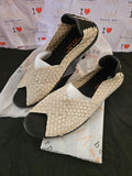 WOMEN'S SHOES SZ 8 BERNIE MEV GOLD/BLACK SLIP ON SANDAL NWT