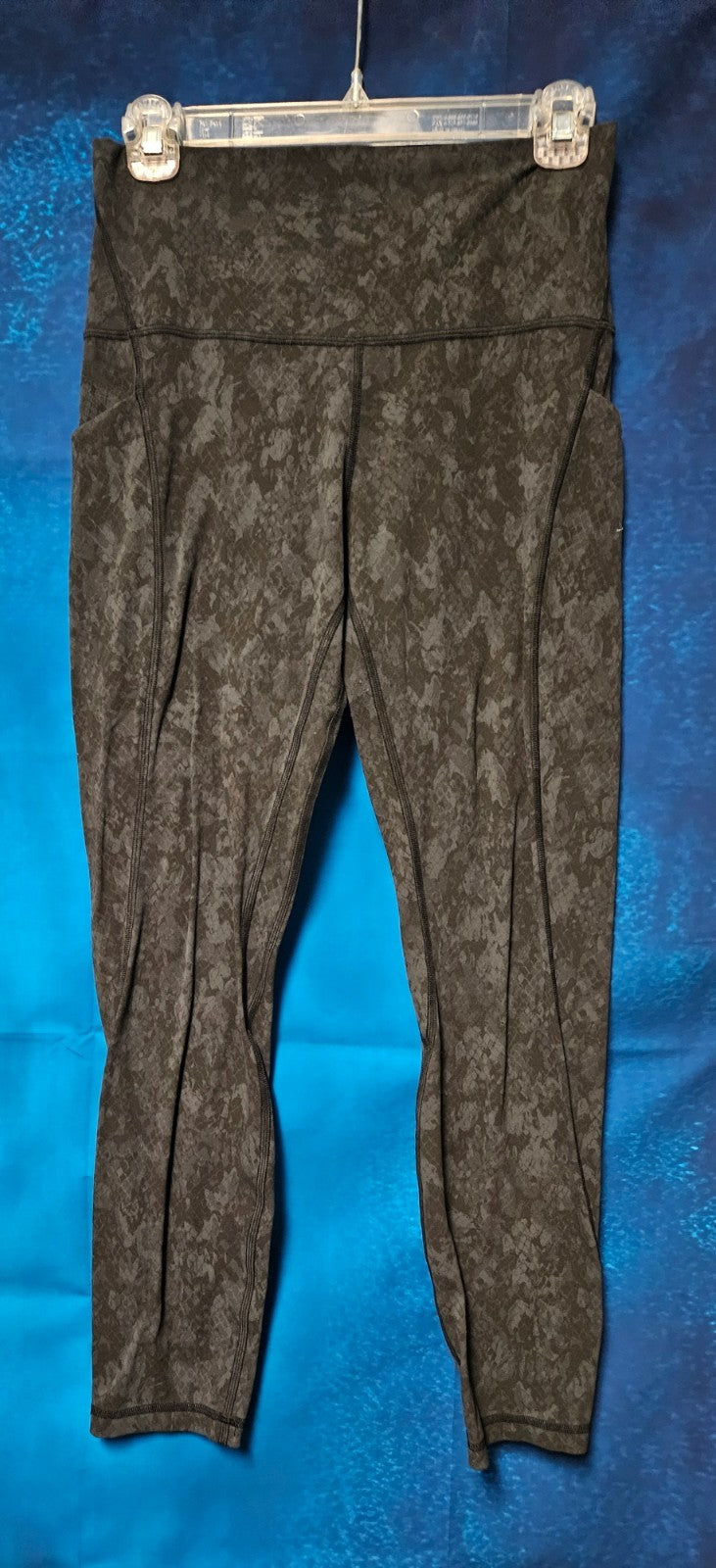 LULULEMON ALIGN HIGH RISE ANKLE PANT HIDEAWAY CAMO DEEP COAL MULTI SIZE 8