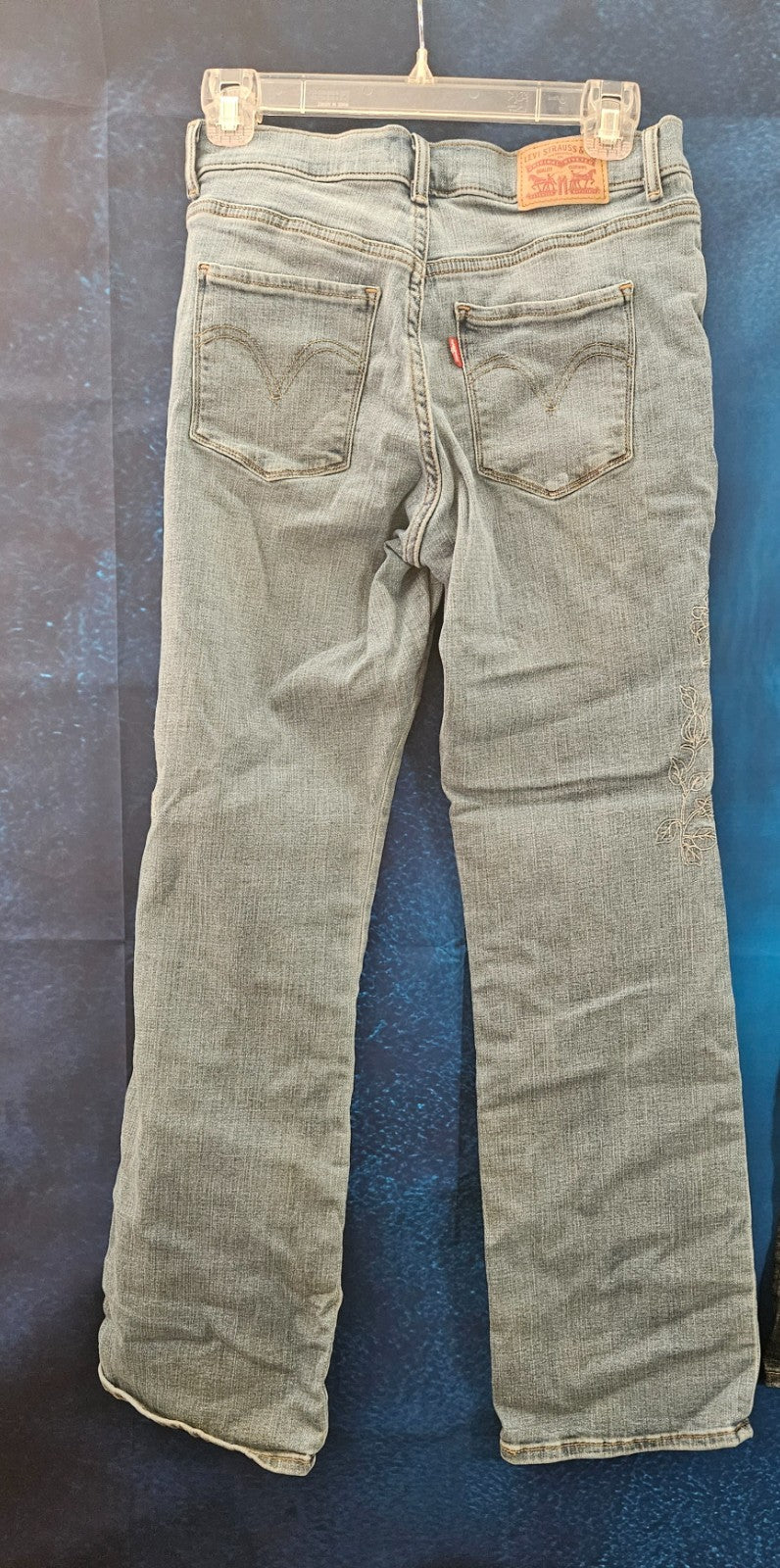 WOMEN'S CLASSIC BOOTCUT EMBROIDERED LIGHT WASH JEAN SIZE 2 X 30