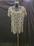 LULAROE WOMEN'S SIZE M MULTI PATTERN TUNIC TOP PRE-OWNED