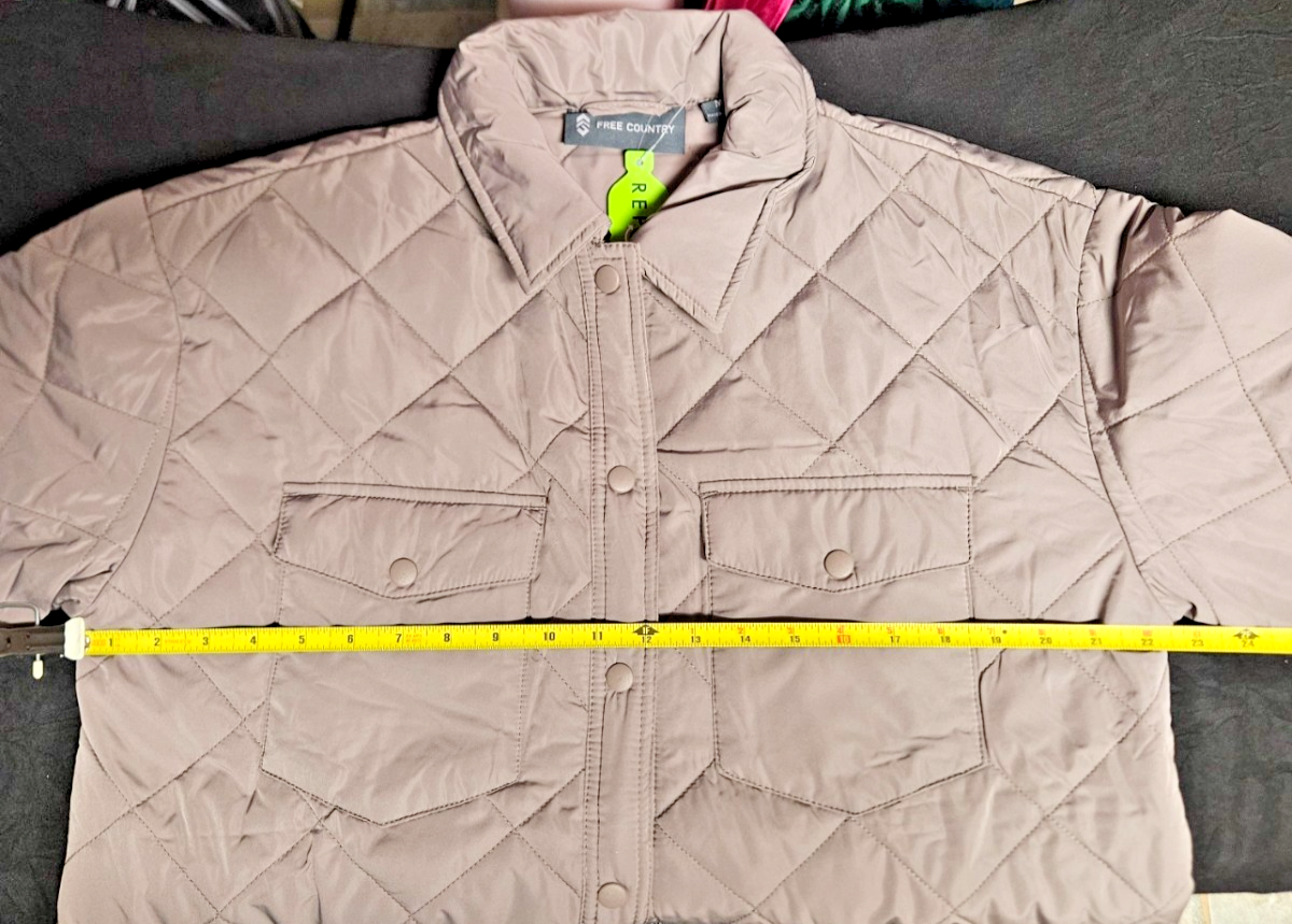 FREE COUNTRY WOMEN'S SIZE M TAUPE CHILL TRAILBLAZER QUILTED SHACKET NWT