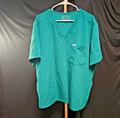 TEAL GREEN XXL UNISEX FIGS SCRUB TOP V NECK