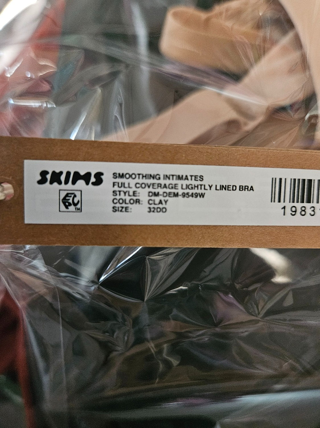 SKIMS SMOOTHING INTIMATES FULL COVER LIGHT LINED BRA CLAY 32DD NWT
