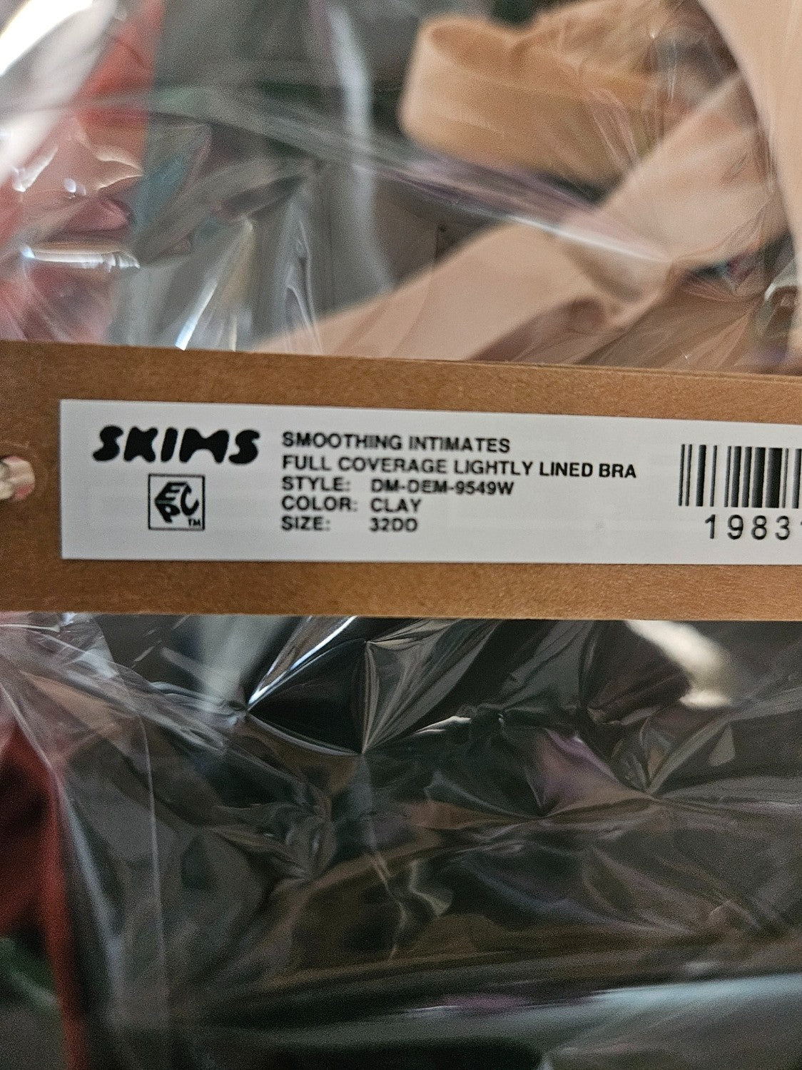 SKIMS SMOOTHING INTIMATES FULL COVER LIGHT LINED BRA CLAY 32DD NWT