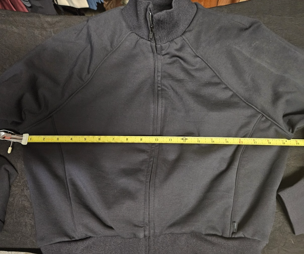 SKIMS/NIKE BLACK MATTE TRICOT CROP ZIP UP JACKET NWOT SZ M
