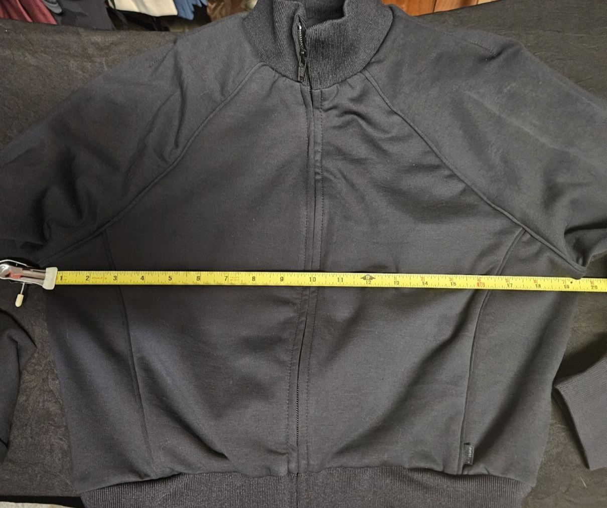 SKIMS/NIKE BLACK MATTE TRICOT CROP ZIP UP JACKET NWOT SZ M