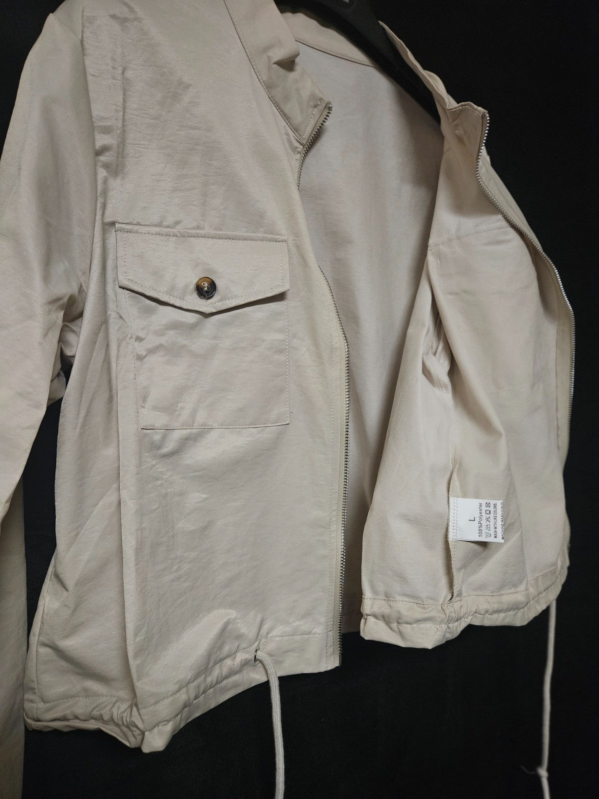 Women's Size Large Cream Colored Light Weight Jacket NWOT