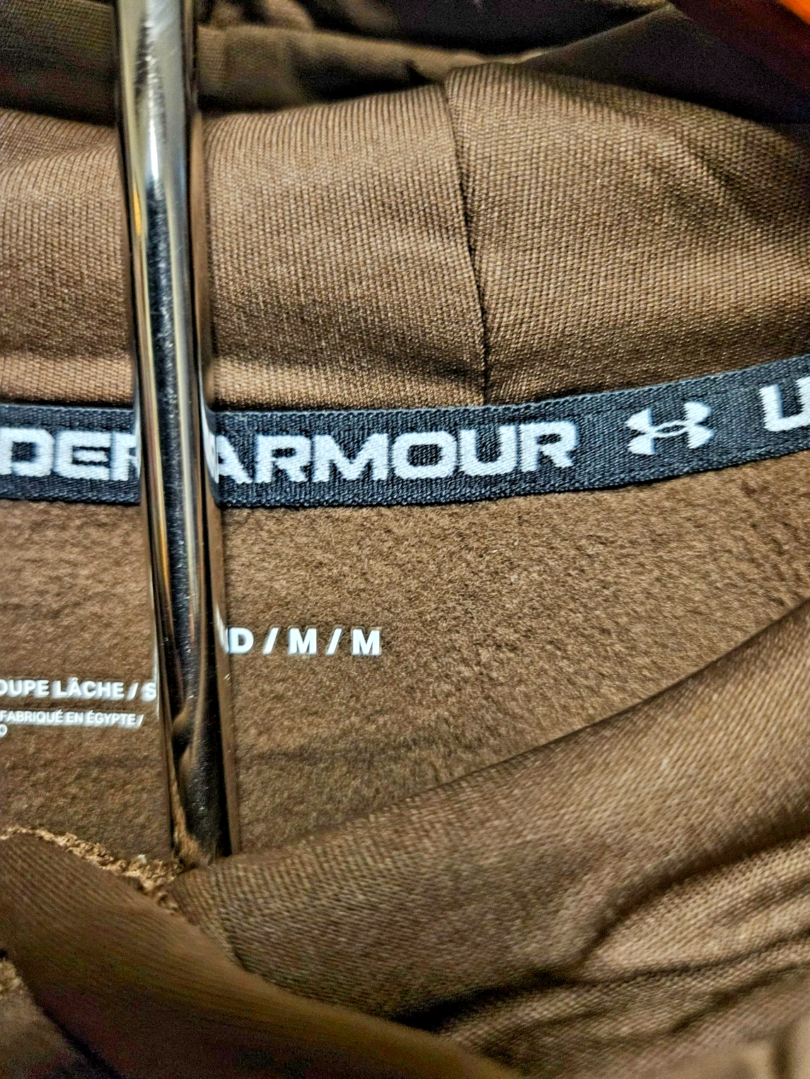 UNDERARMOR WOMEN SIZE M LOOSE BROWN HOODIE W/TOGGLES NWT