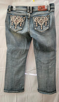 Women's SouthWestern Embellished Grace in LA Capri Jeans Size 28
