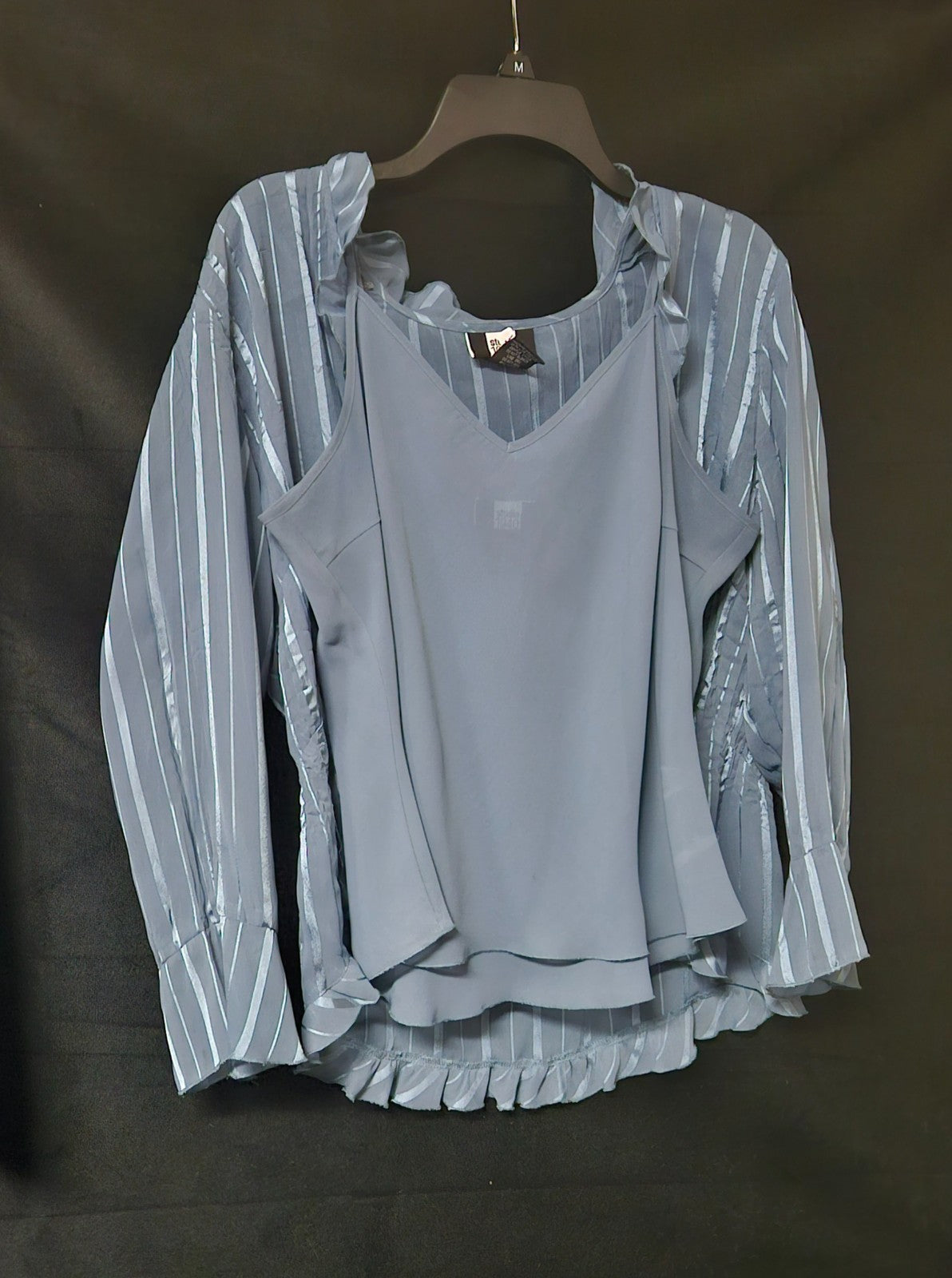 Bundle 2 Women's Long Sleeve Dress Shirts Size LARGE