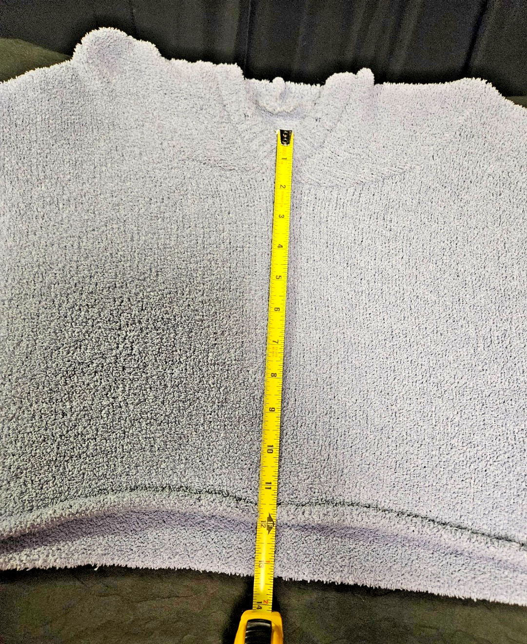 WOMEN'S FITS SIZE 8 LAVENDAR/GRAY CHUNKY FLEECE PULLOVER CROP HOODIE RELAXED FIT