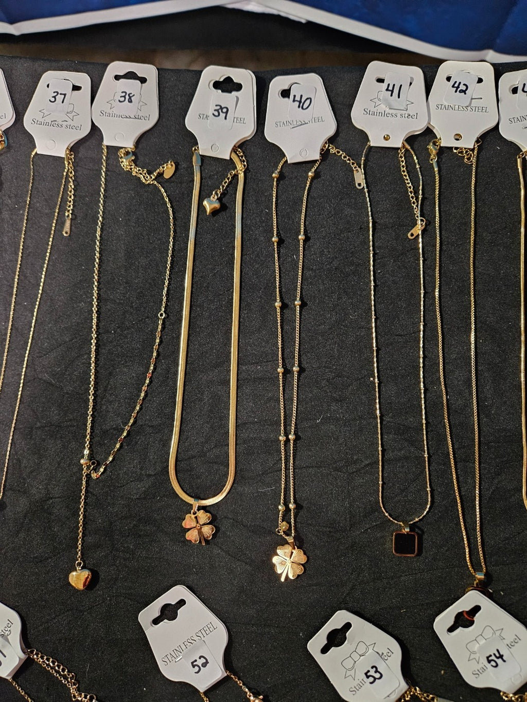 10k YELLOW GOLD PLATED OVER STAINLESS  ASST. NECKLACE & BRACELET YOU PICK #