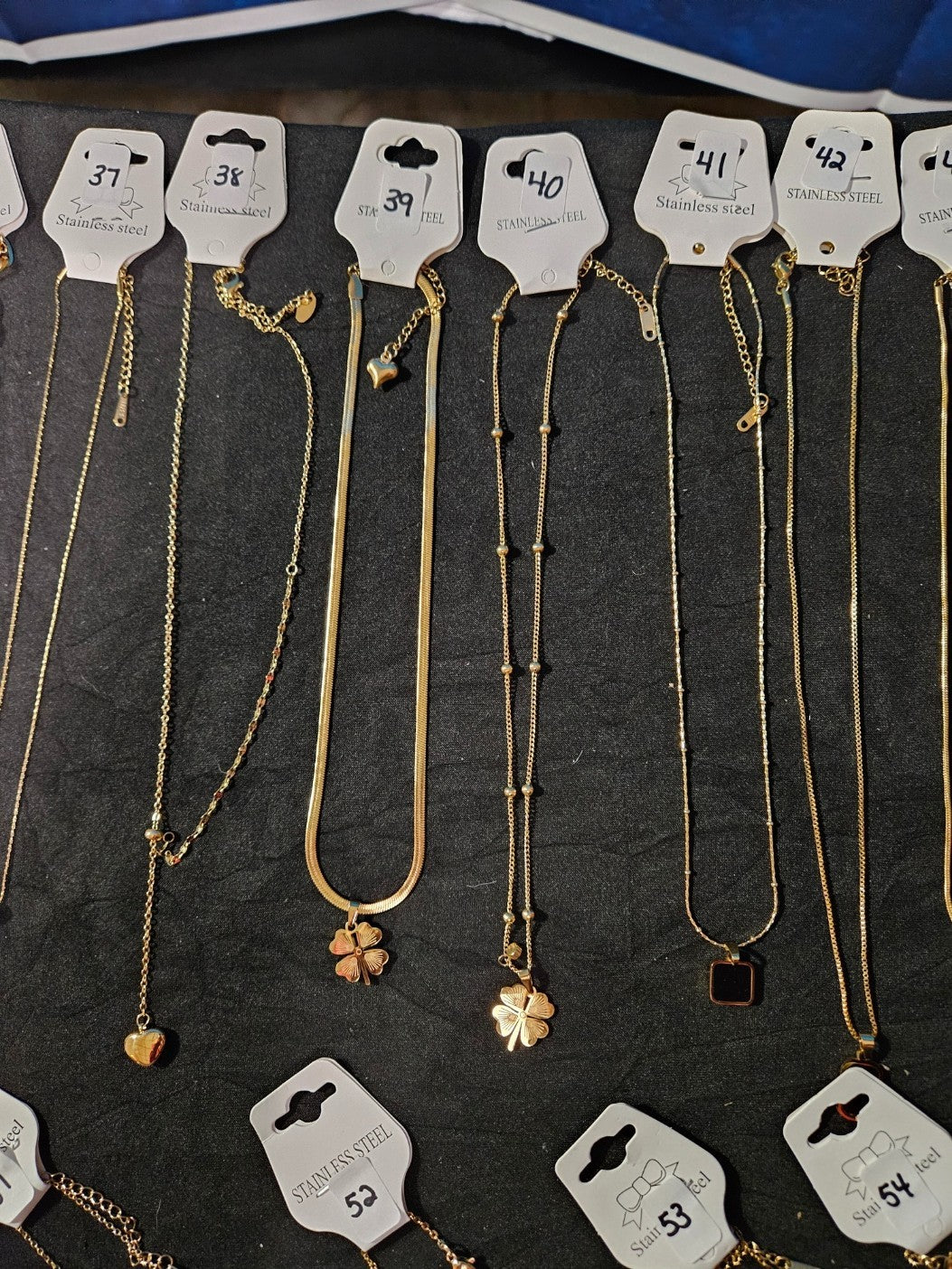 10k YELLOW GOLD PLATED OVER STAINLESS  ASST. NECKLACE & BRACELET YOU PICK #