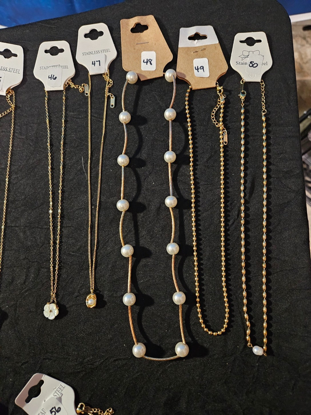 10k YELLOW GOLD PLATED OVER STAINLESS  ASST. NECKLACE & BRACELET YOU PICK #