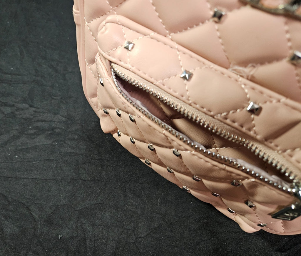 *NWT* Badgley Mischka Mini Studded Backpack Quilted- Blush