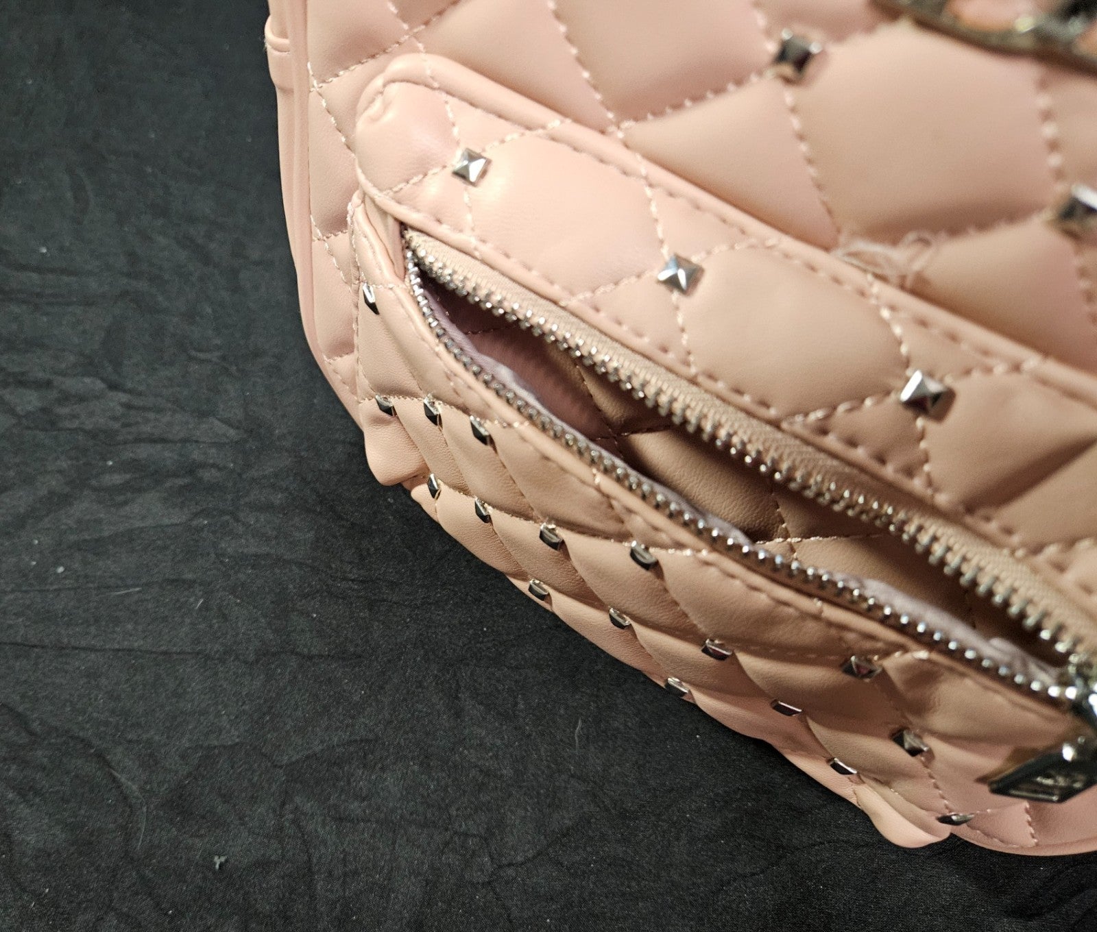 *NWT* Badgley Mischka Mini Studded Backpack Quilted- Blush