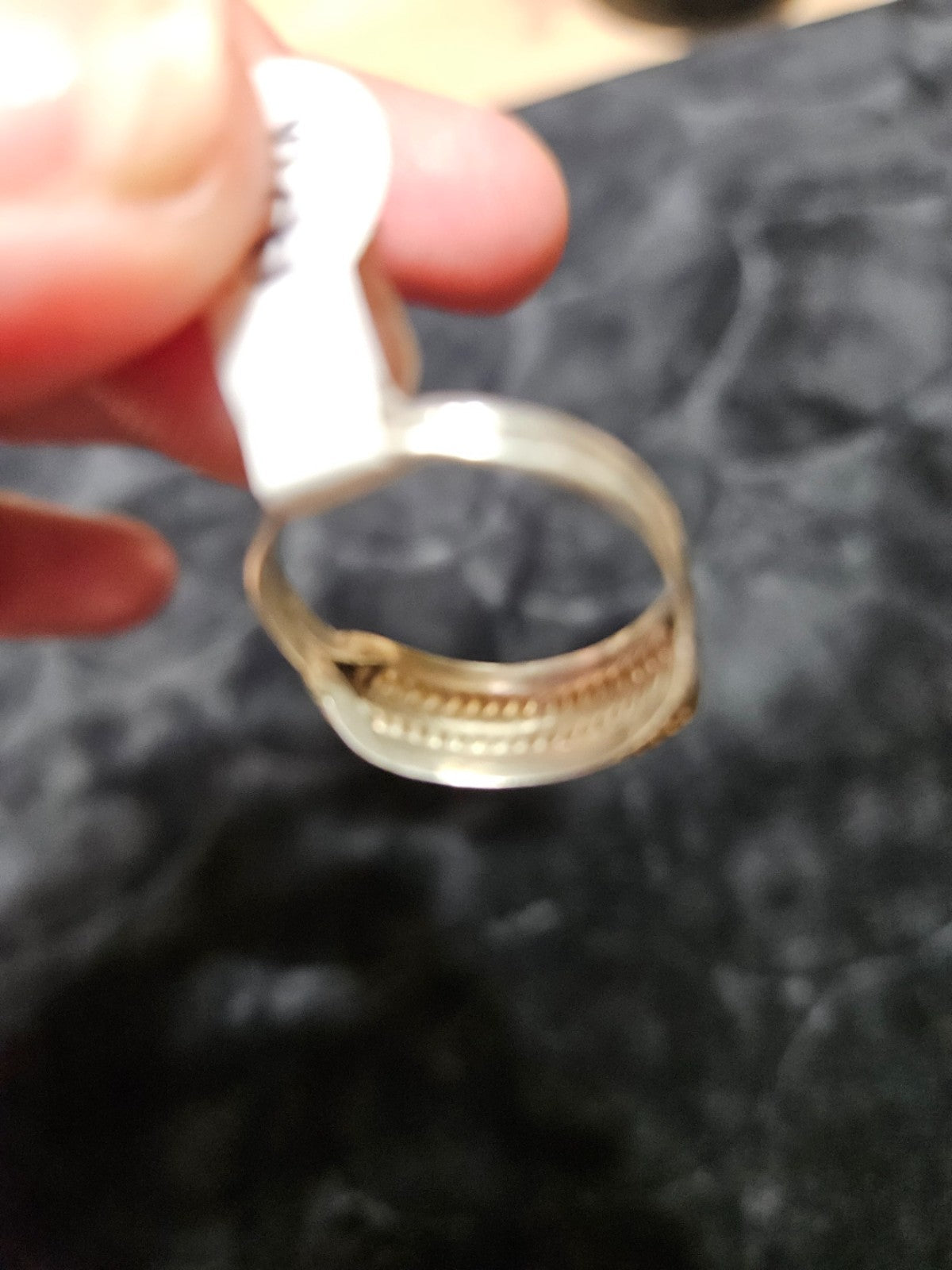 NATIVE AMERICAN MADE DOUBLE COIL RING 12K GOLD FILL OVER STERLING SILVER SIZE 8