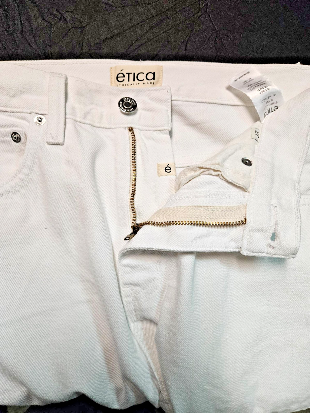 Women's ETICA Jeans Natural (beige) Size 27 x 30 DEVON Baggy style