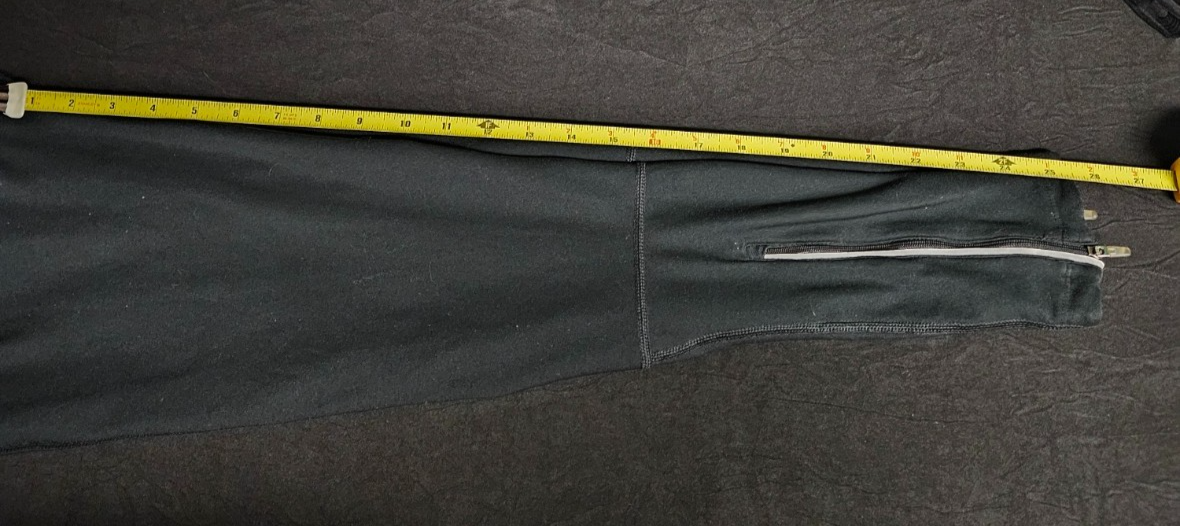 NIKE DRI-FIT SZ S BLACK ZIP LEG ATHLETIC RUNNING PANTS USED