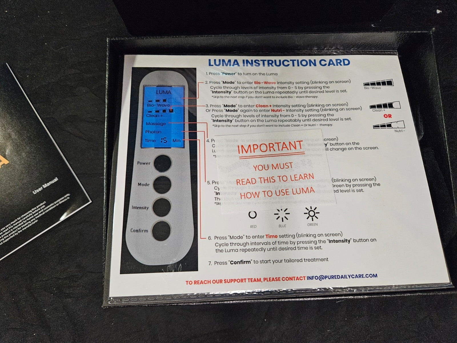 LUMA PURE DAILY CARE 4 IN 1 LED SKIN THERAPY WAND NEW IN BOX