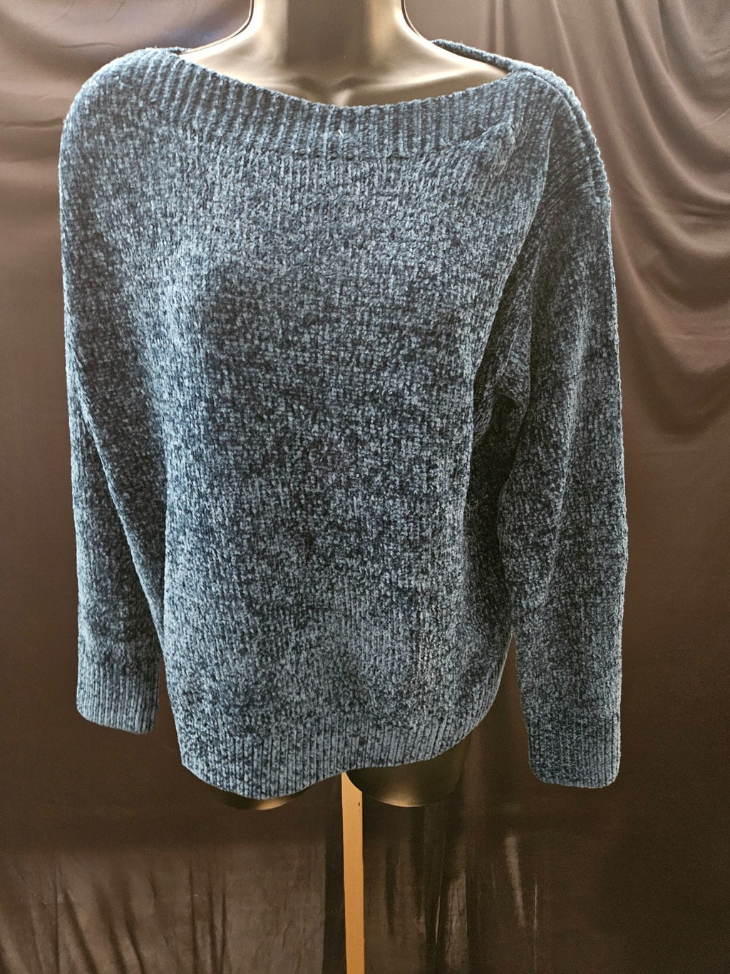 WOMEN'S SZ SMALL ORVIS BLUE BOATNECK SWEATER NWOT