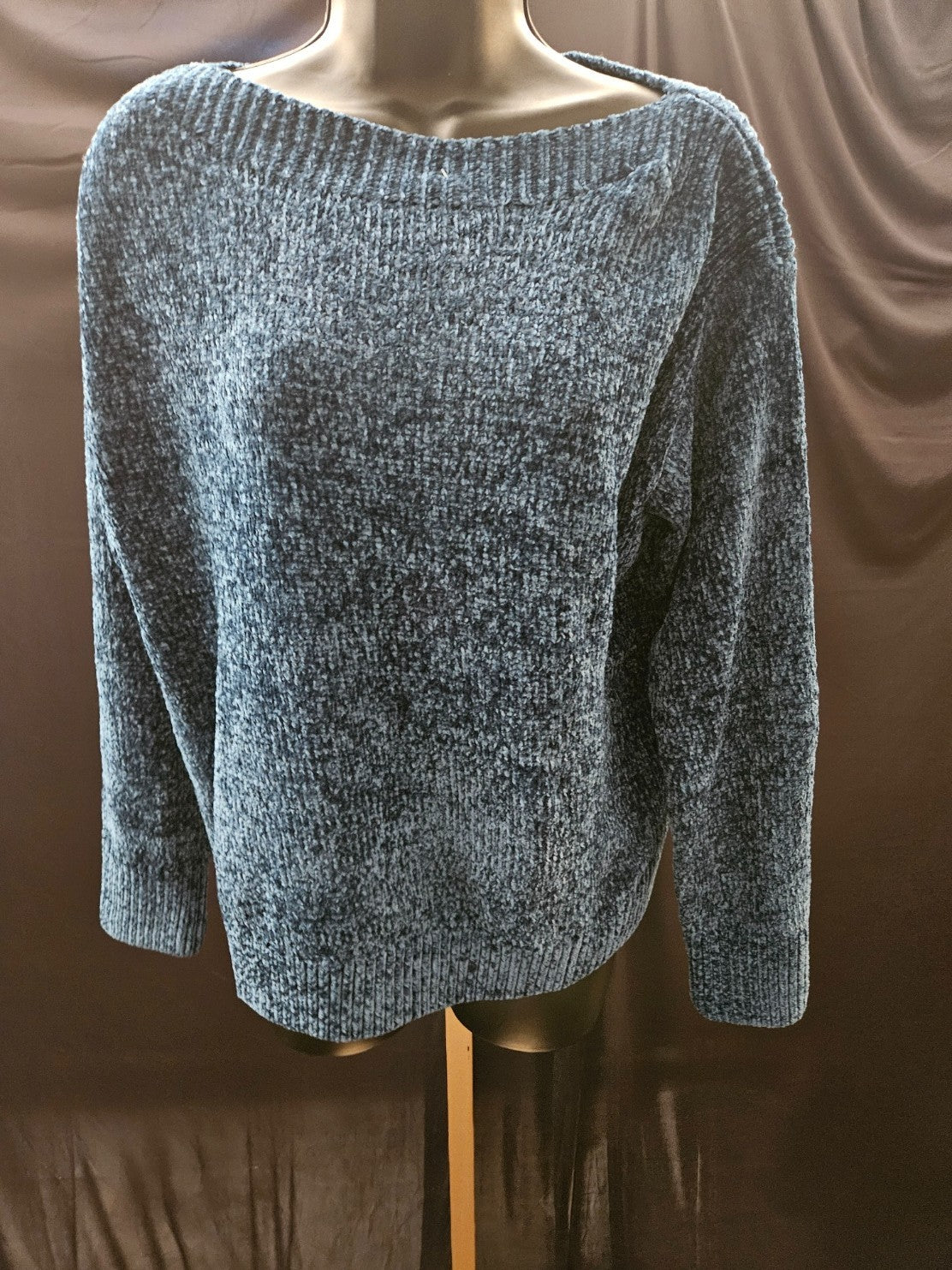 WOMEN'S SZ SMALL ORVIS BLUE BOATNECK SWEATER NWOT