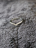 WOMEN'S SZ 8 CRYSTAL PURE SILVER OVER BRASS BAND