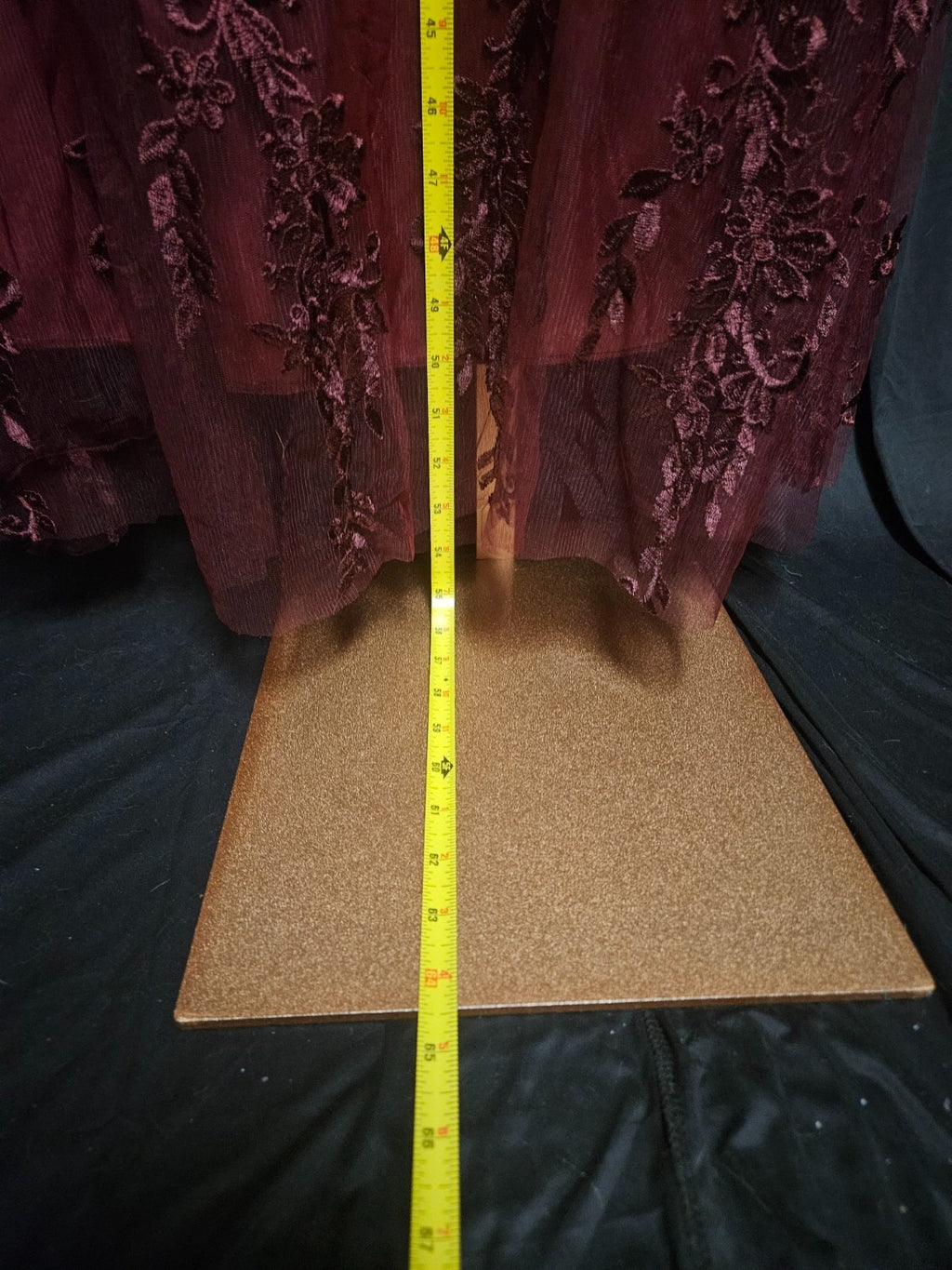 EXQUISITE SIZE 14 WINE LACE ZIPPER BACK COWL BACK FORMAL GOWN NWT PROM/WEDDING
