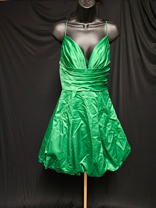 ADORABLE  DAVINCI SIZE 10 WOMEN'S SATIN BUBBLE SKIRT FORMAL PROM/COCKTAIL GOWN