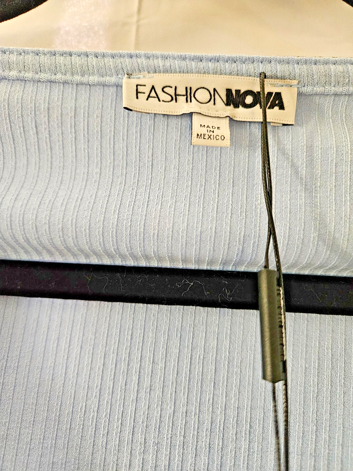 Women's Fashion Nova 2 piece skirt set Size Medium Lt. Blue