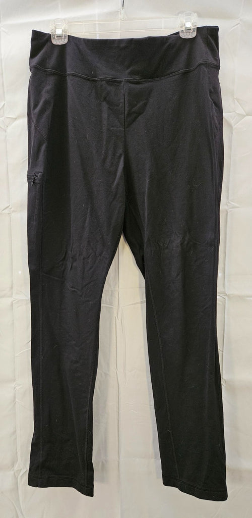 AKHG By Duluth Women's Lost Lake High Rise Legging Medium Black Side Pocket 8256