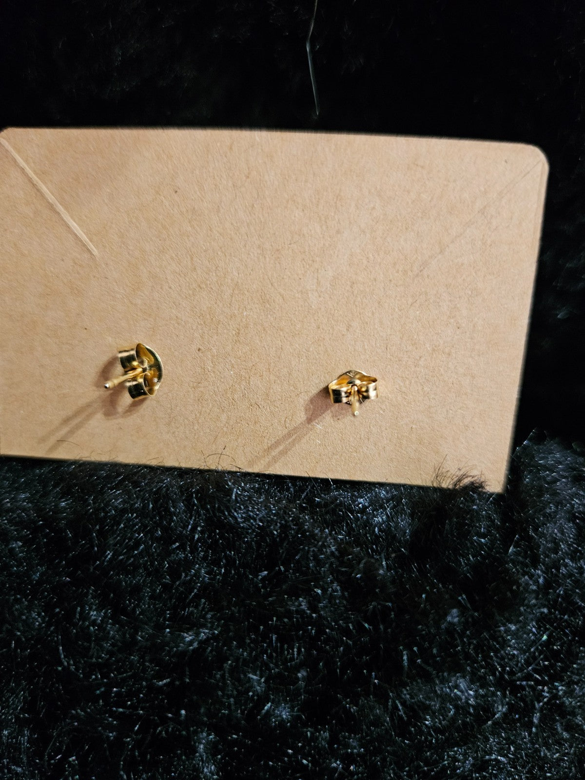 NATIVE AMERICAN 12K GF OVER STERLING OPAL BEAR PAW EARRINGS VERY SMALL!