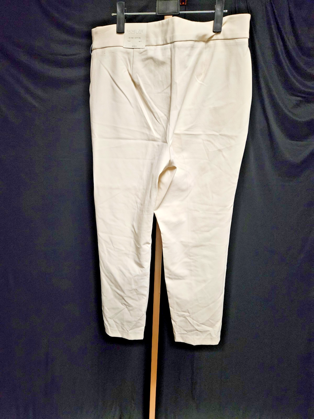 WOMEN'S SIZE 8 RACHEL ZOE HIGH RISE SLIM LEG BEIGE CRYSTAL/PEARL DRESS PANT NWT