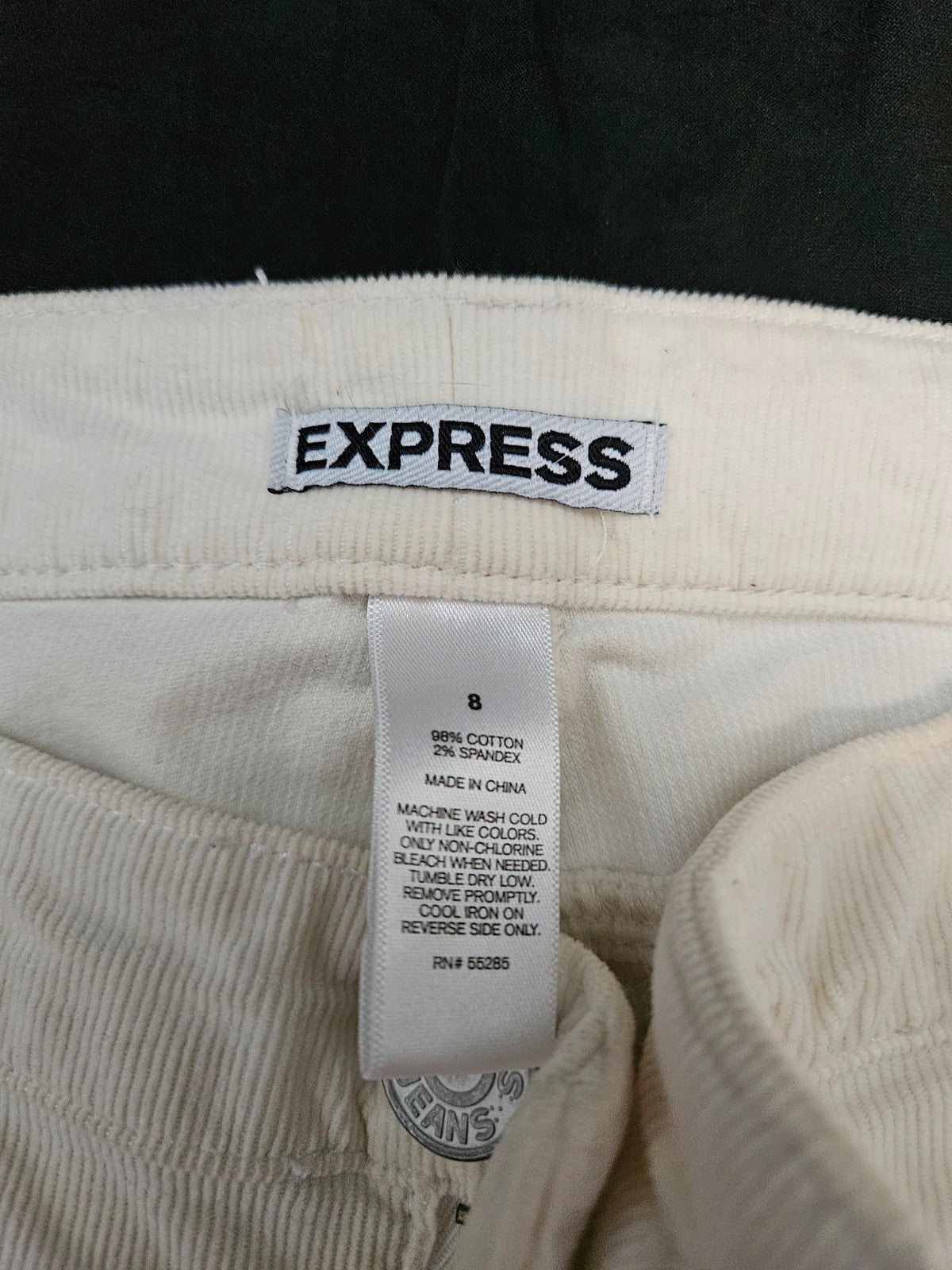 WOMEN'S SIZE 8 BEIGE THIN CORDUROY SKINNY JEANS/PANTS EXCELLENT CONDITION