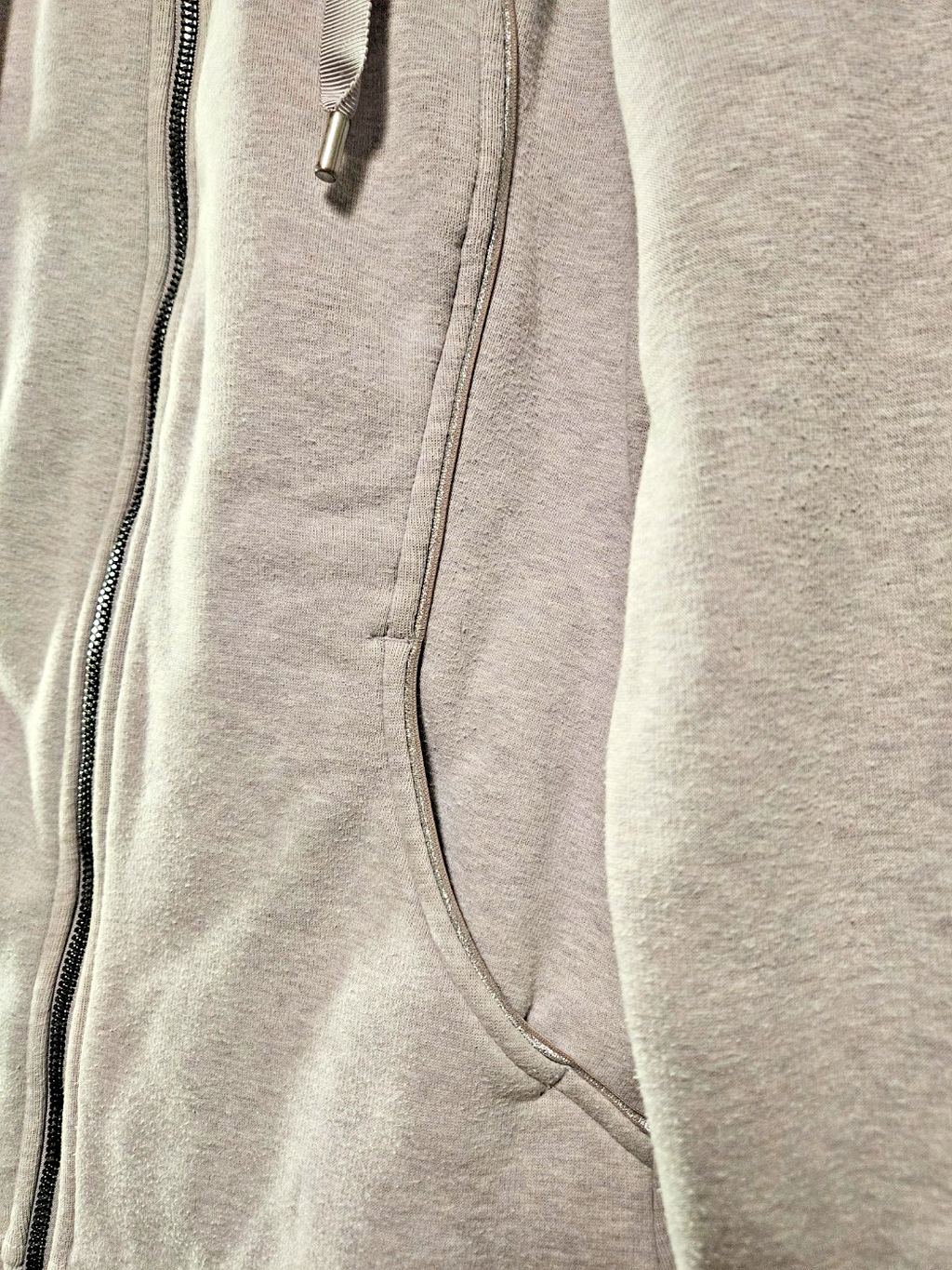 LULULEMON SIZE 4 ALIGN FULL ZIP HOODED FLEECE LINED SILVER TRIM JACKET LAVENDER