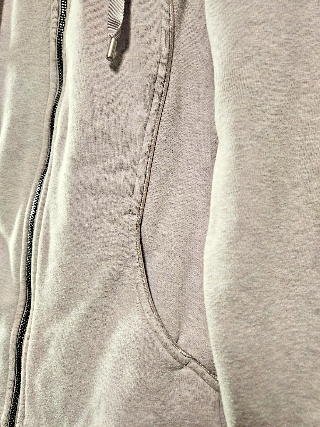 LULULEMON SIZE 4 ALIGN FULL ZIP HOODED FLEECE LINED SILVER TRIM JACKET LAVENDER