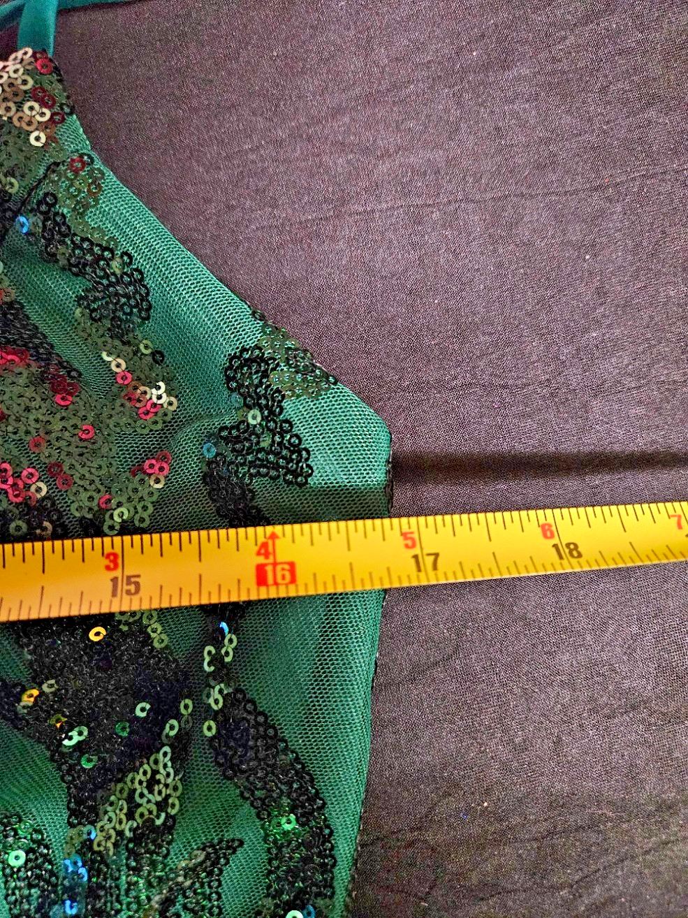 WOMEN'S SIZE 10/12 L DK GREEN SEQUINED MERMAID GOWN PROM/FORMAL NWT