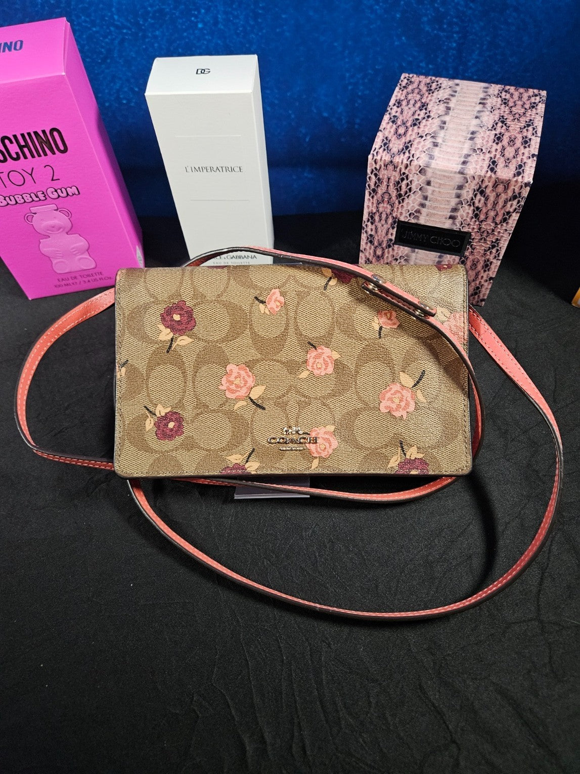 COACH HAYDEN FOLDOVER CROSSBLDY CLUTCH IN SIGNATURE CANVAS FLORAL PRINT DETACHAB