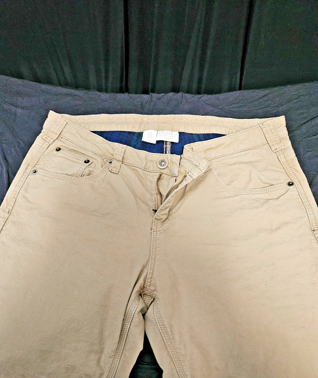TELLURIDE CLOTHING COMPANY WOMEN SIZE 10 INSULATED KHAKI JEANS WORN 1 TIME