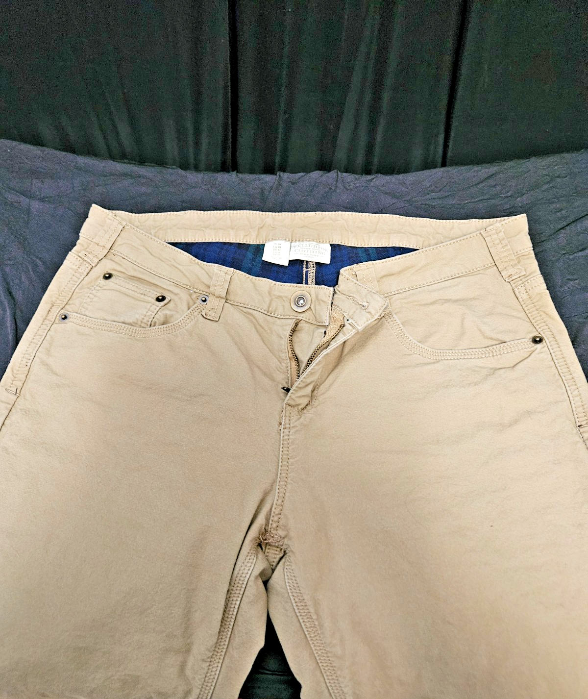 TELLURIDE CLOTHING COMPANY WOMEN SIZE 10 INSULATED KHAKI JEANS WORN 1 TIME