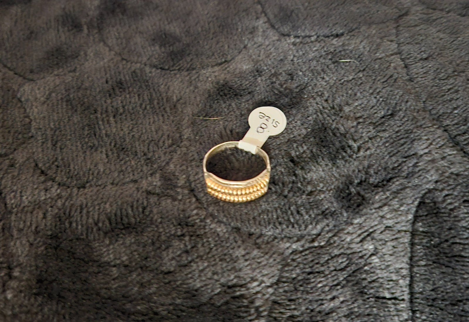 NATIVE AMERICAN MADE DOUBLE COIL RING 12K GOLD FILL OVER STERLING SILVER SIZE 8