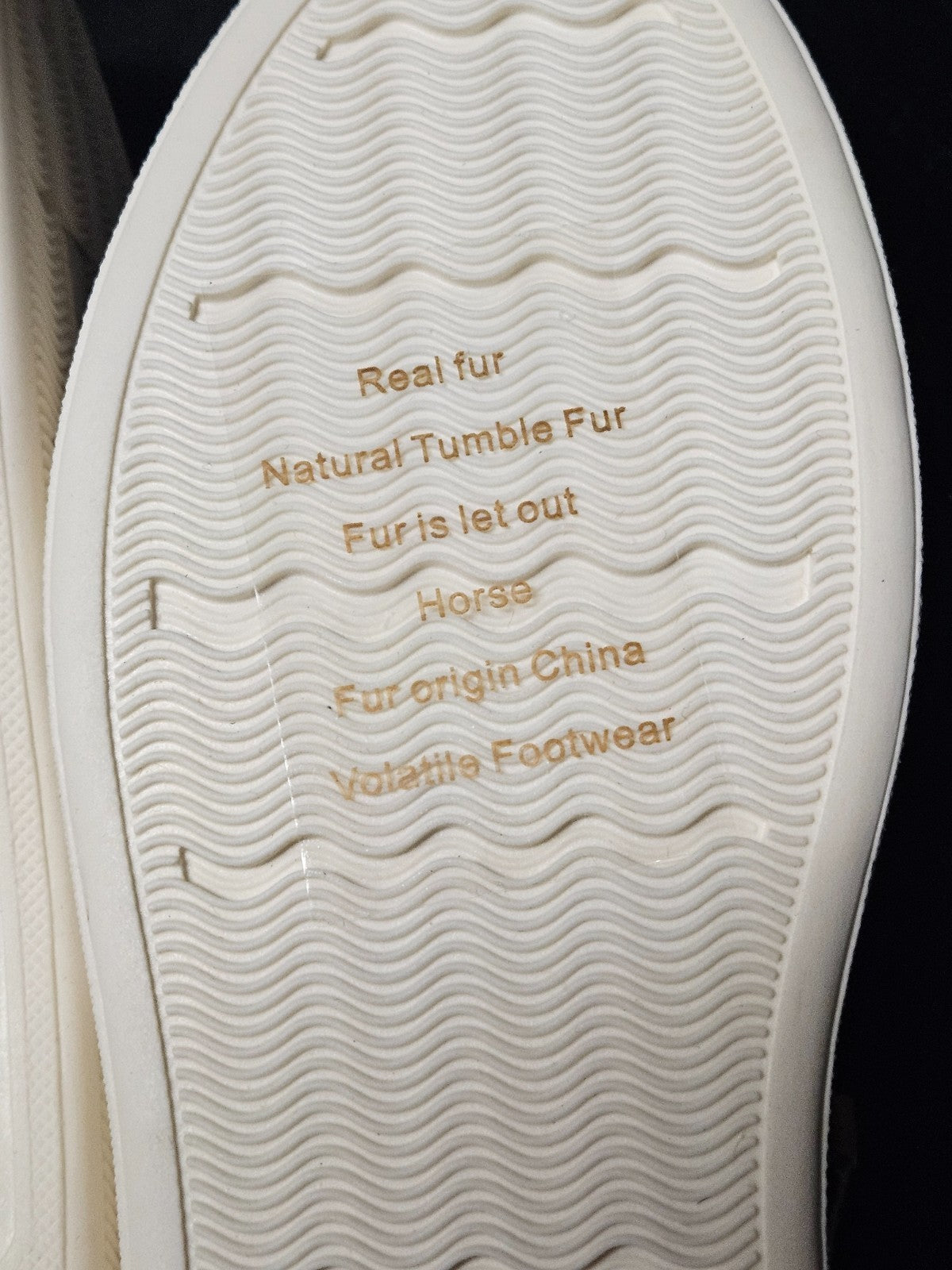 Very Volatile Women's Normande Sneaker Size 7 Tan White Cow Print Real Fur