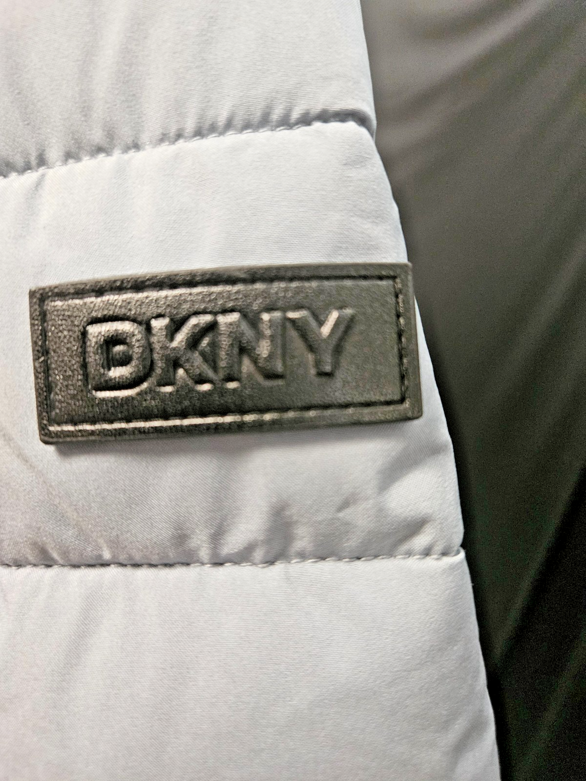 DKNY SZ SMALL WOMEN'S LONG GRAY PUFFER COAT NWT