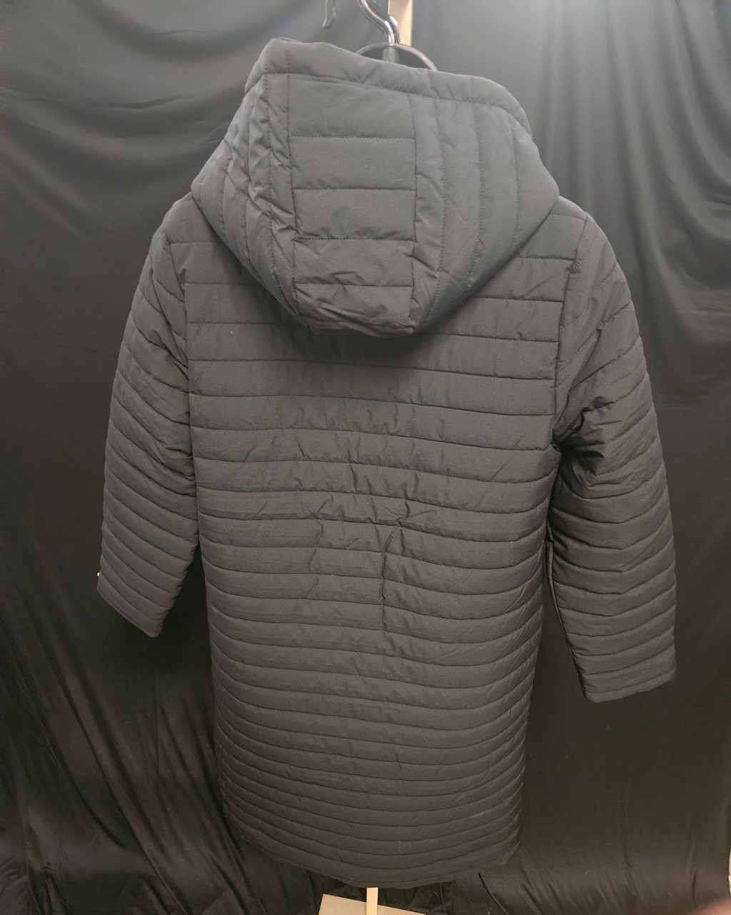 CHAMPION WOMEN'S SIZE S LONG SIDELINE BLACK PUFFER COAT NWT