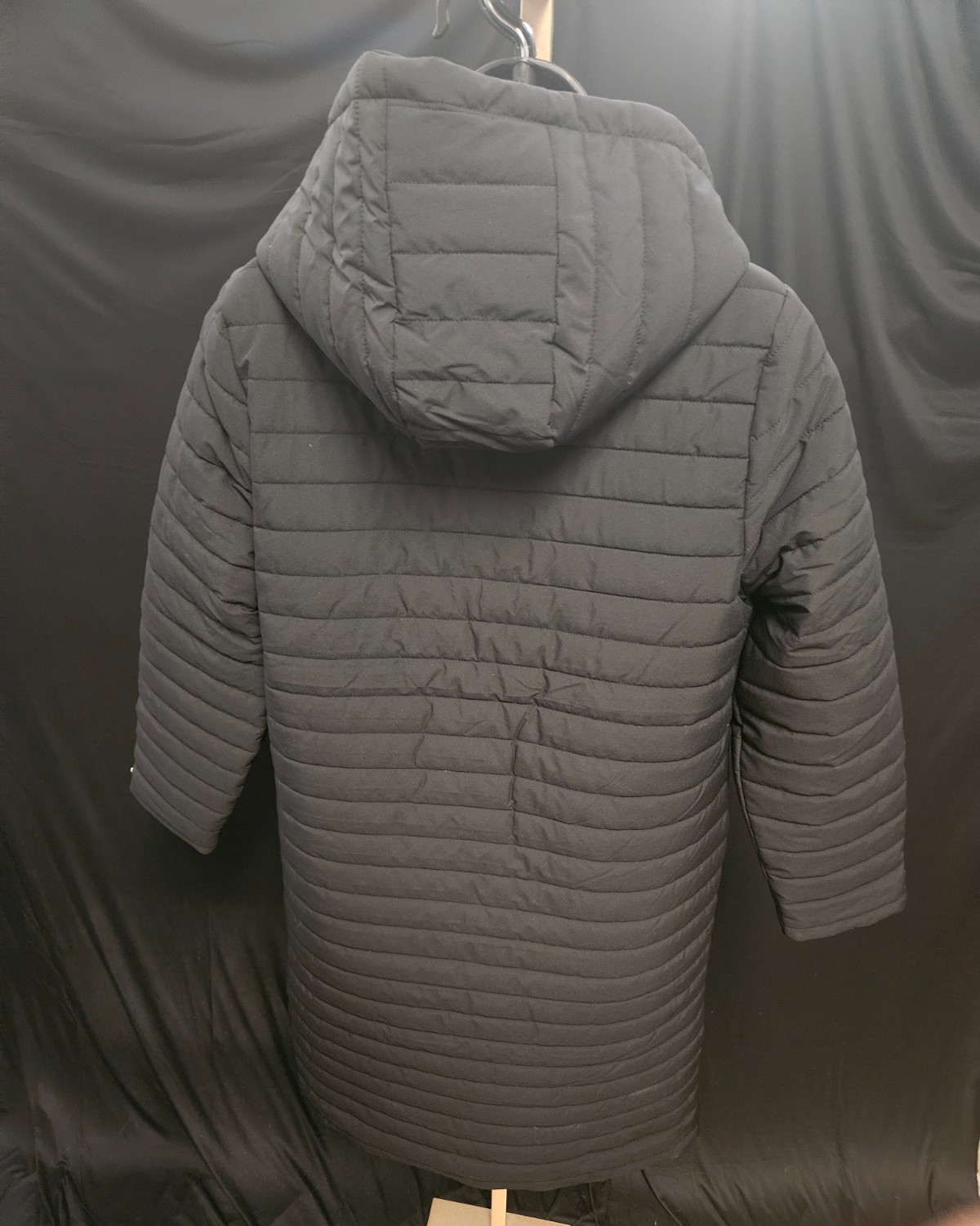 CHAMPION WOMEN'S SIZE S LONG SIDELINE BLACK PUFFER COAT NWT