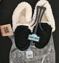 WOMEN'S SIZE 8 MUK LUK SLIPPERS BLACK SUEDE / WOOL NWT