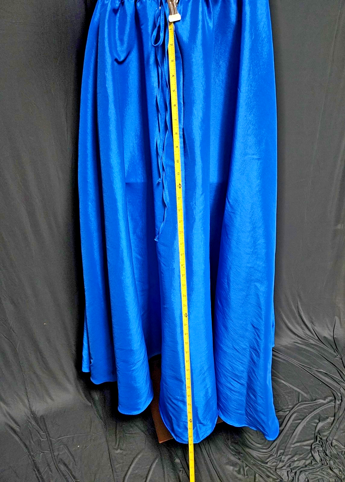 SHEIN STRAPLESS ROYAL BLUE SATIN/BLING FORMAL GOWN SZ M
